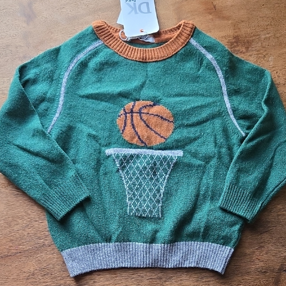 NWT Dr. Kid Boutique Cotton/ Wool Basketball Pullover 18 Months